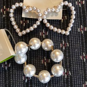 NWT Rue 21 heart statement earrings and bracelet